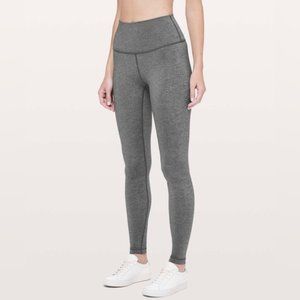 LULULEMON HIGH RISE WUNDER UNDER LUXTREME LEGGINGS HEATHER GRAY ~ 6 ~FULL LENGTH